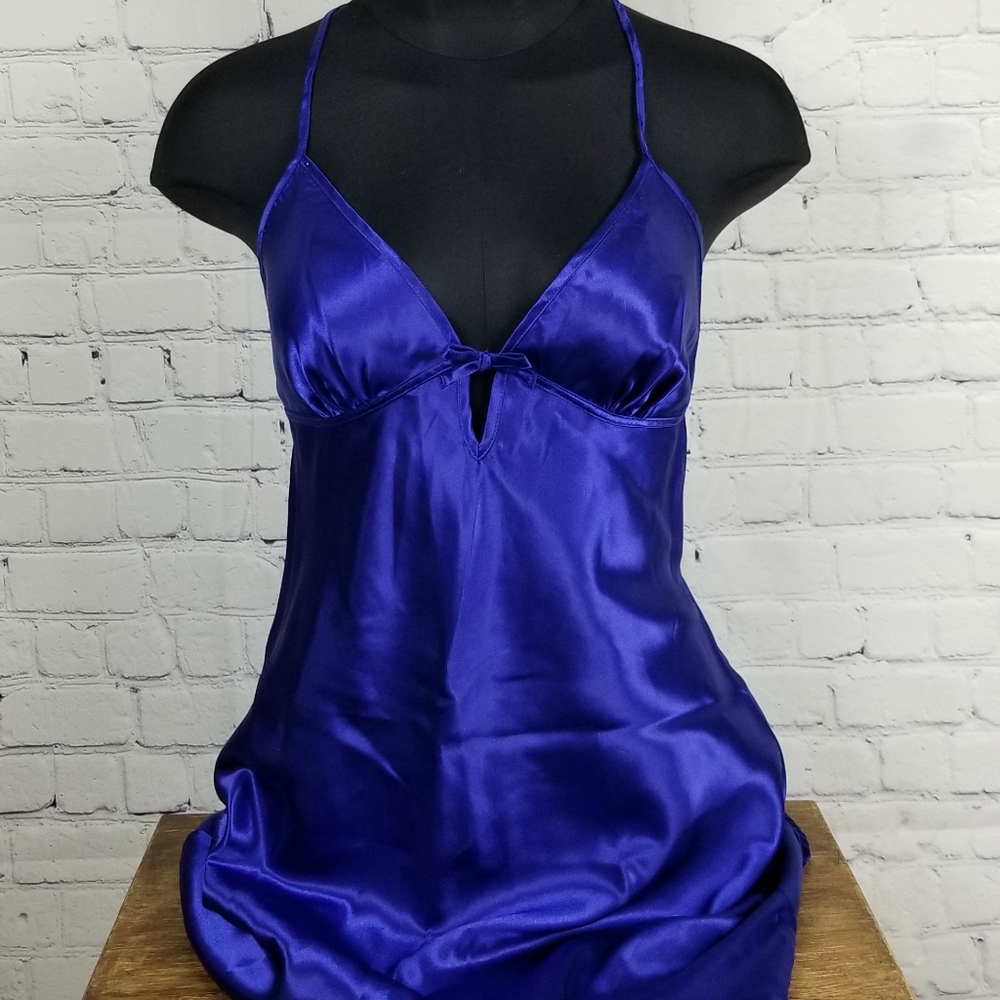 Silky blue nightgown | Large
